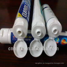 tubo de pasta de dentes dobrável laminado de 3 cores de plástico